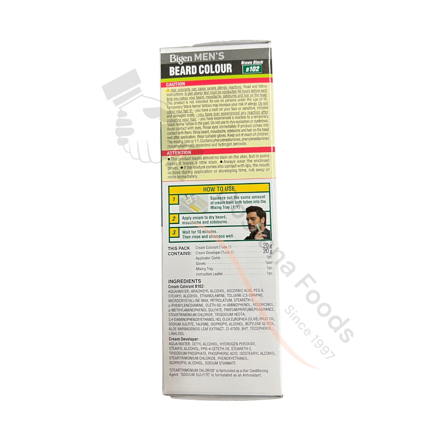 Mens Beard Colour Brown Black N. B102