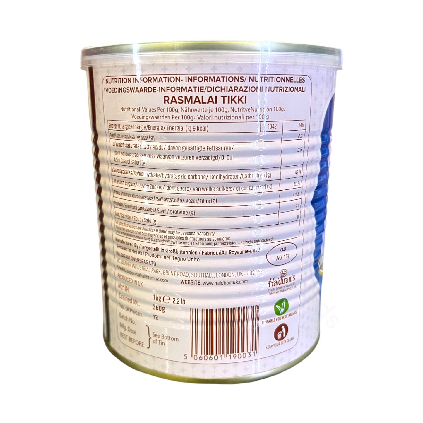 Rasmalai Tikki canned – Cottage Cheese Patties in Sweetened Milk