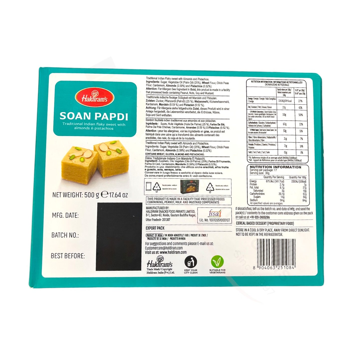 Soan Papdi – Flaky Almond & Pistachio Sweet H