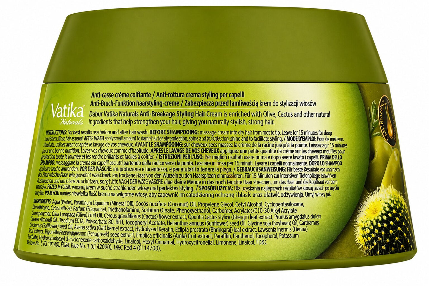 Multivitamin Anti Breakage Styling Hair Cream Olive Cactus