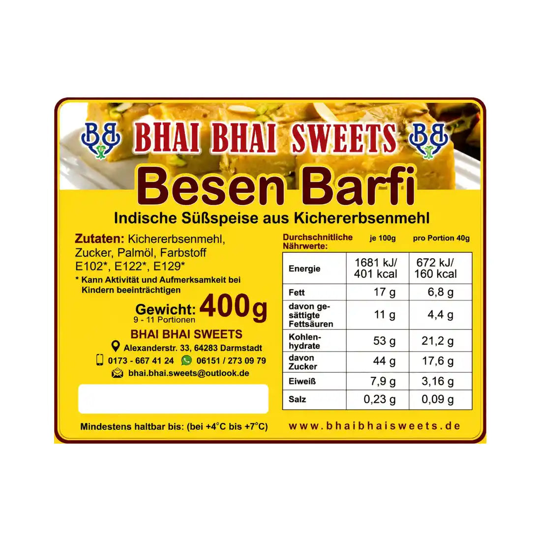 Besan Barfi – Chickpea Flour Fudge