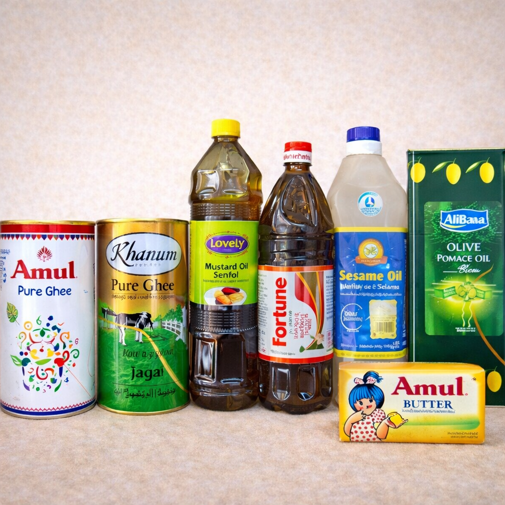 Alle Ghee-und Ölsorten.