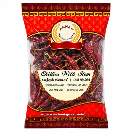 Chillies With Stem – Hari Sukhi Mirch