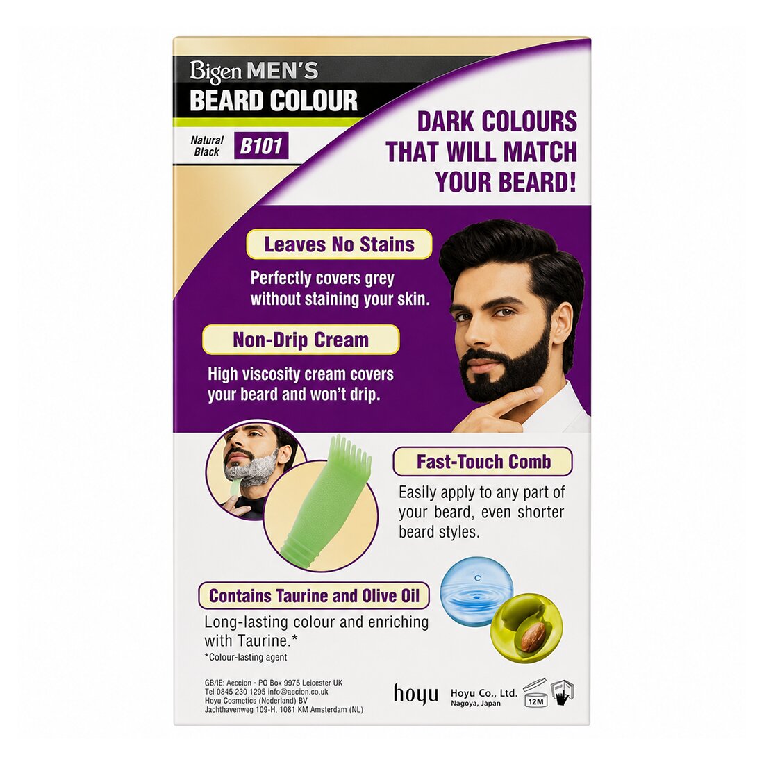 Mens Beard Colour Natural Black Nr. B101