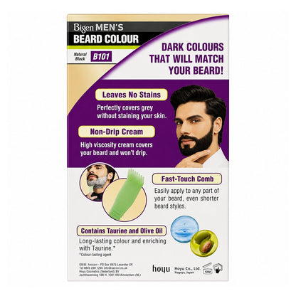 Mens Beard Colour Natural Black Nr. B101