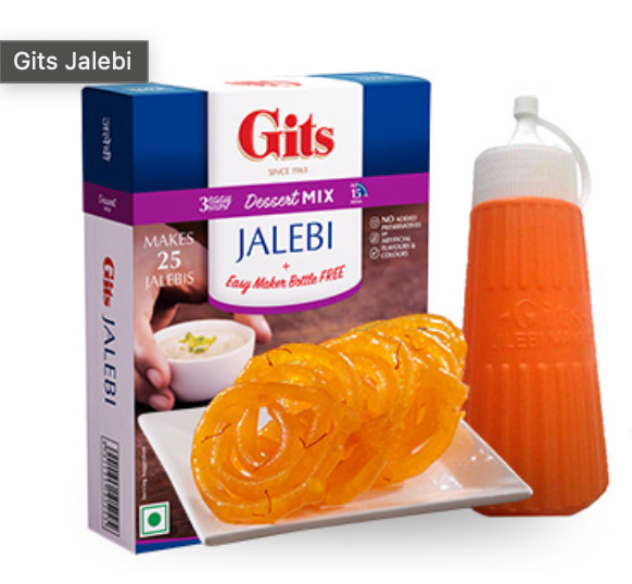 Gits Jalebi Mix – Baking mix for Indian sugar syrup rings