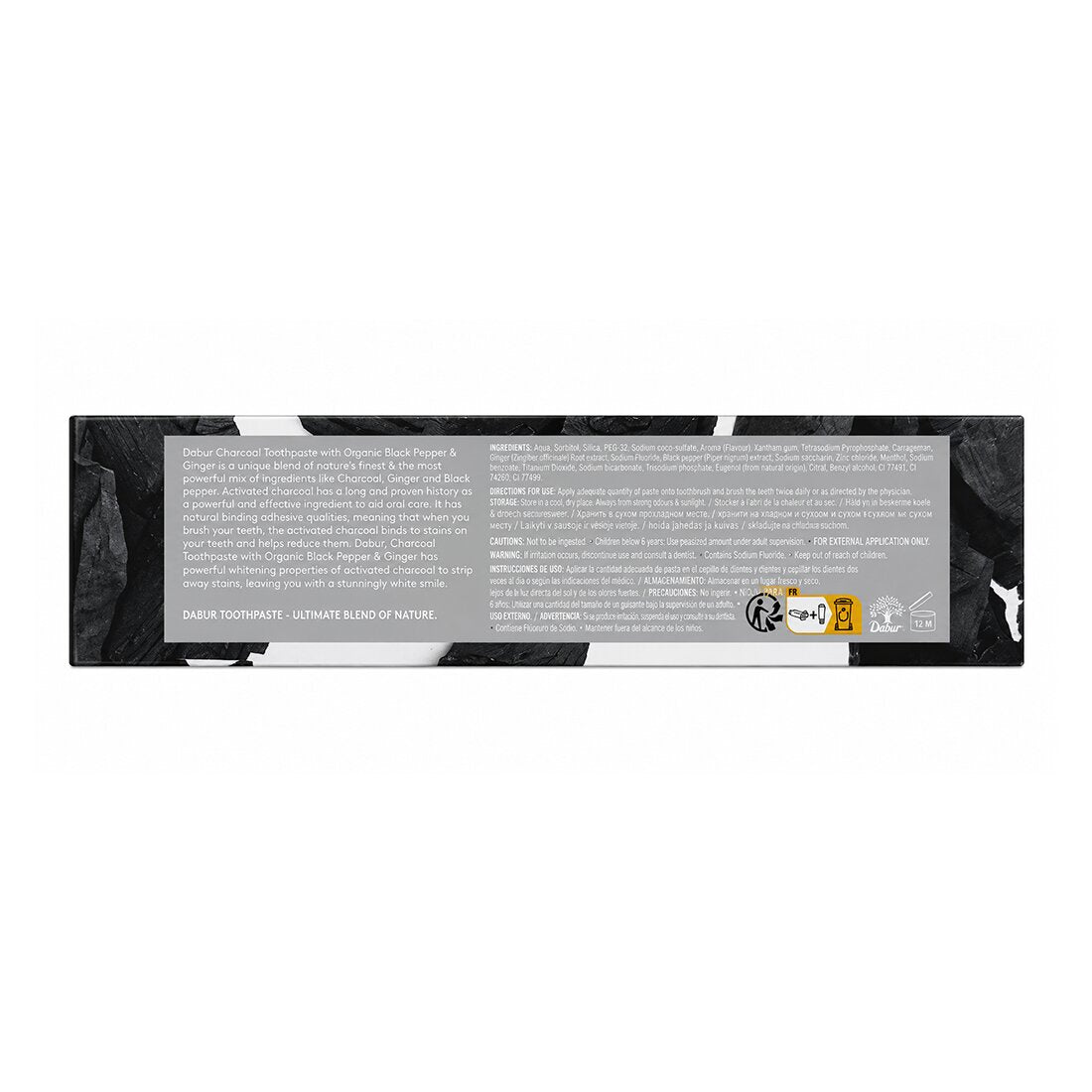 Toothpaste Teeth Whitening Organic Black Pepper + Ginger