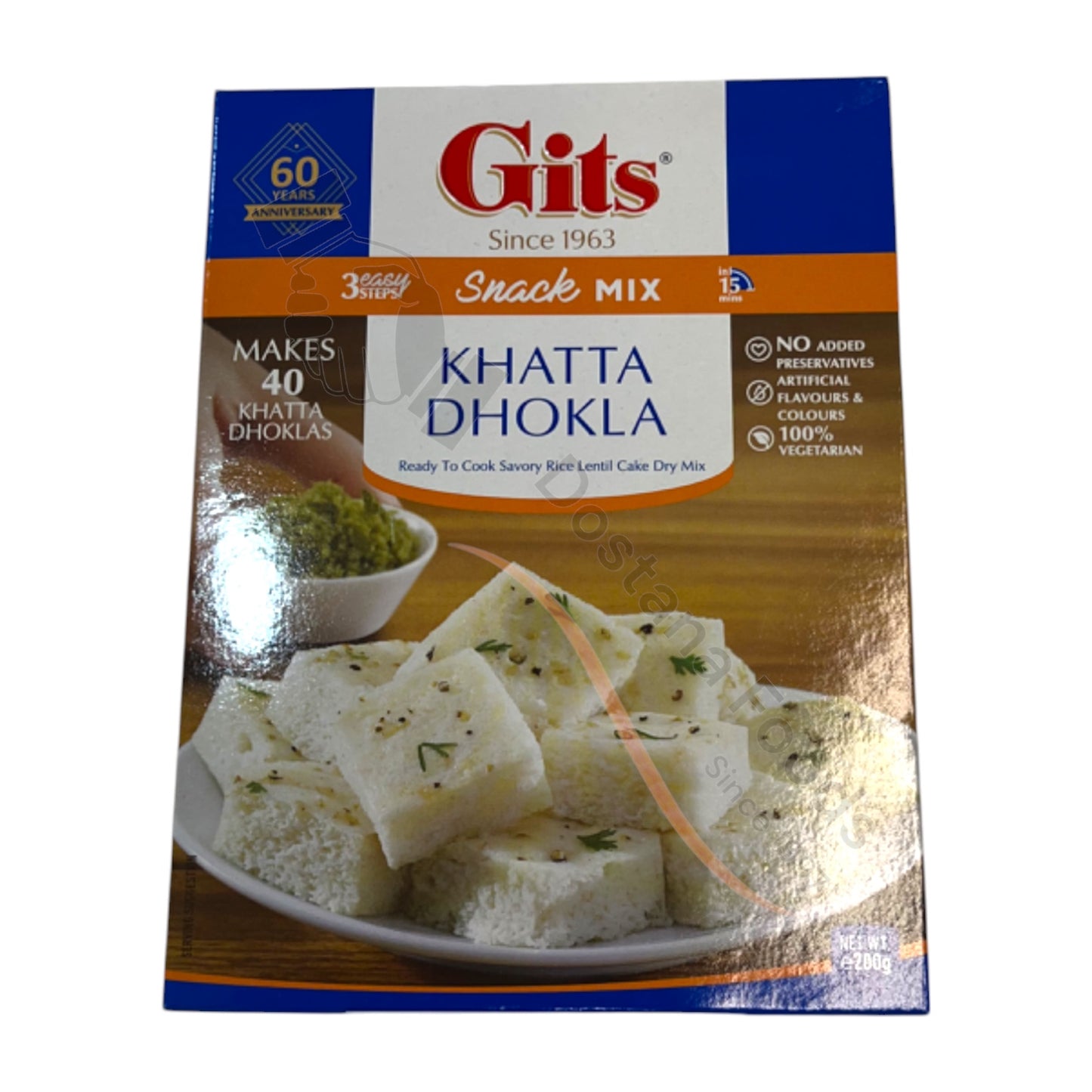 Gits Khatta Dhokla Mix (mixture for steamed, sour cake made from chickpea flour)
