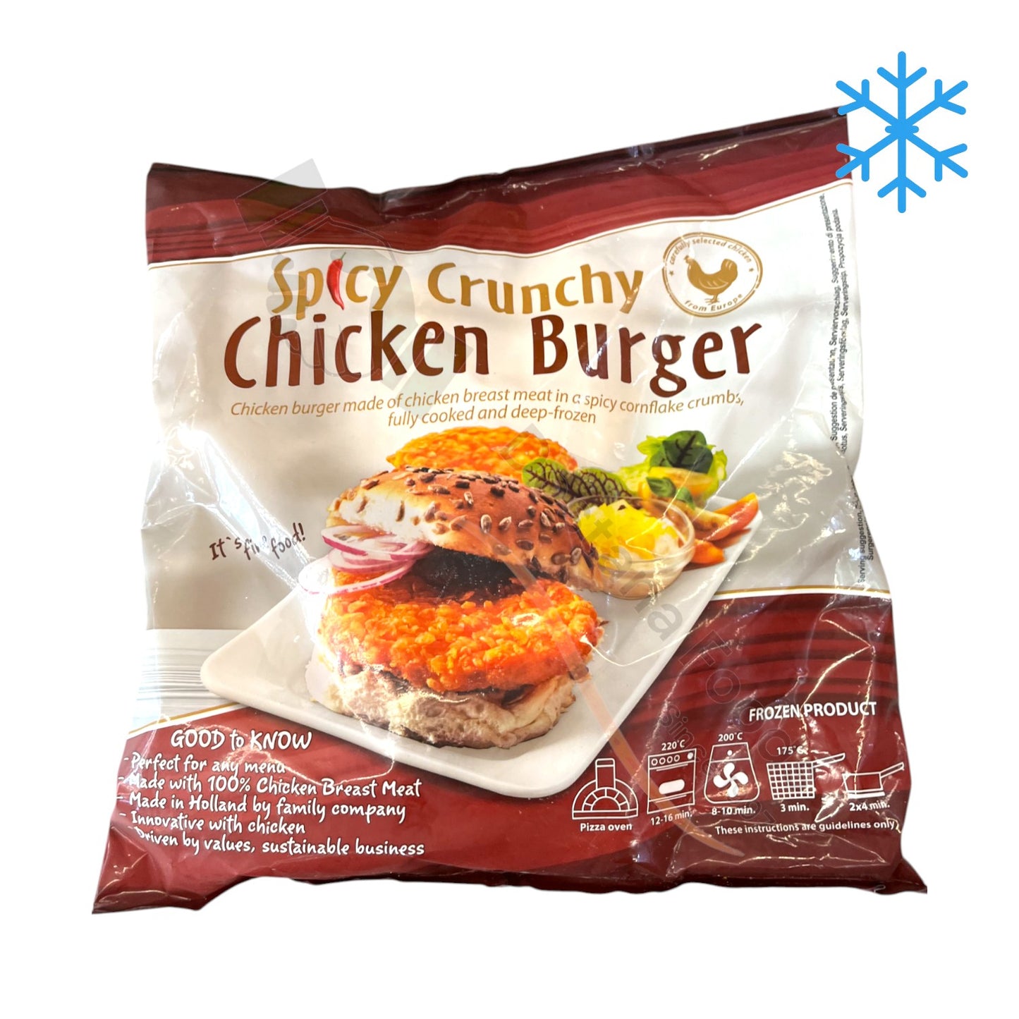 Frozen Spicy Crunchy Chicken Burger