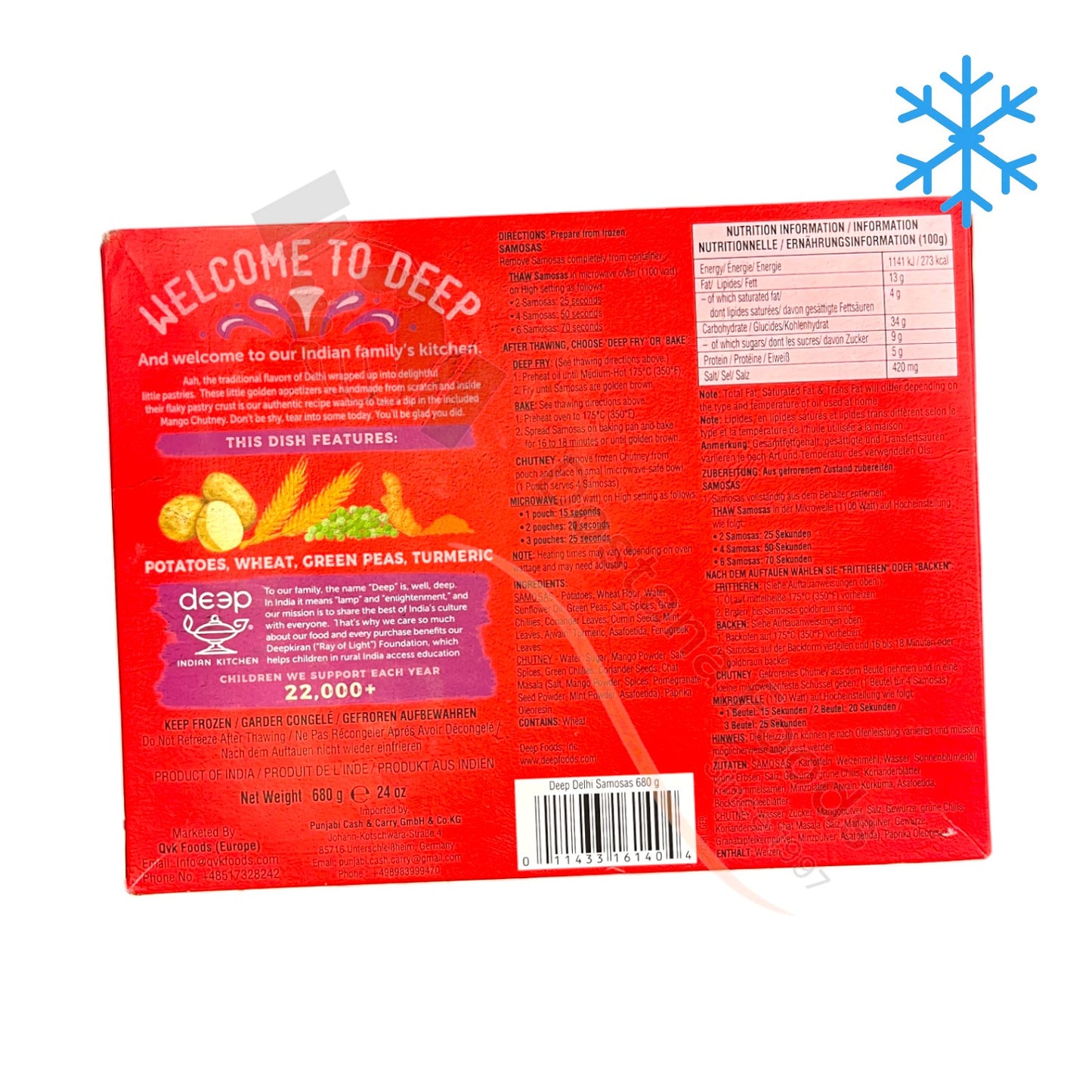 Frozen Delhi Samosas