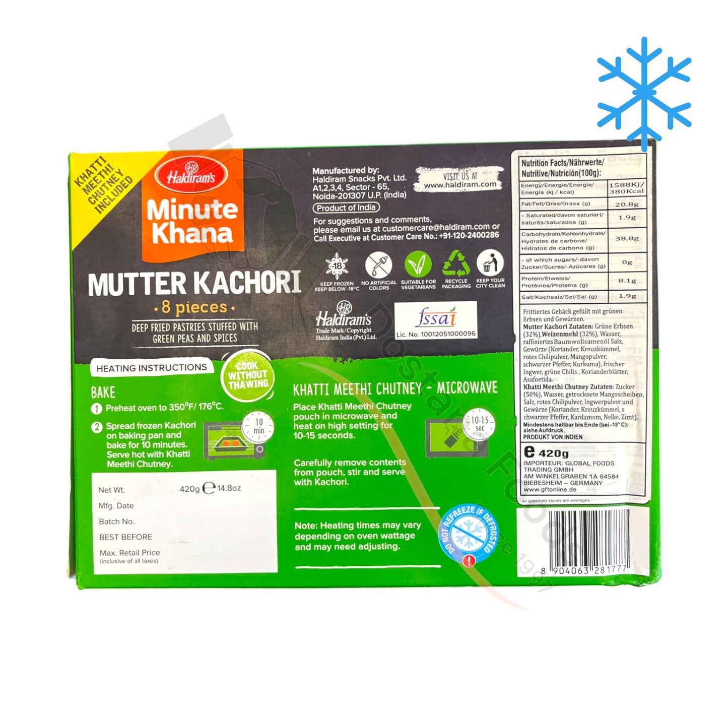 Frozen Mutter Kachori