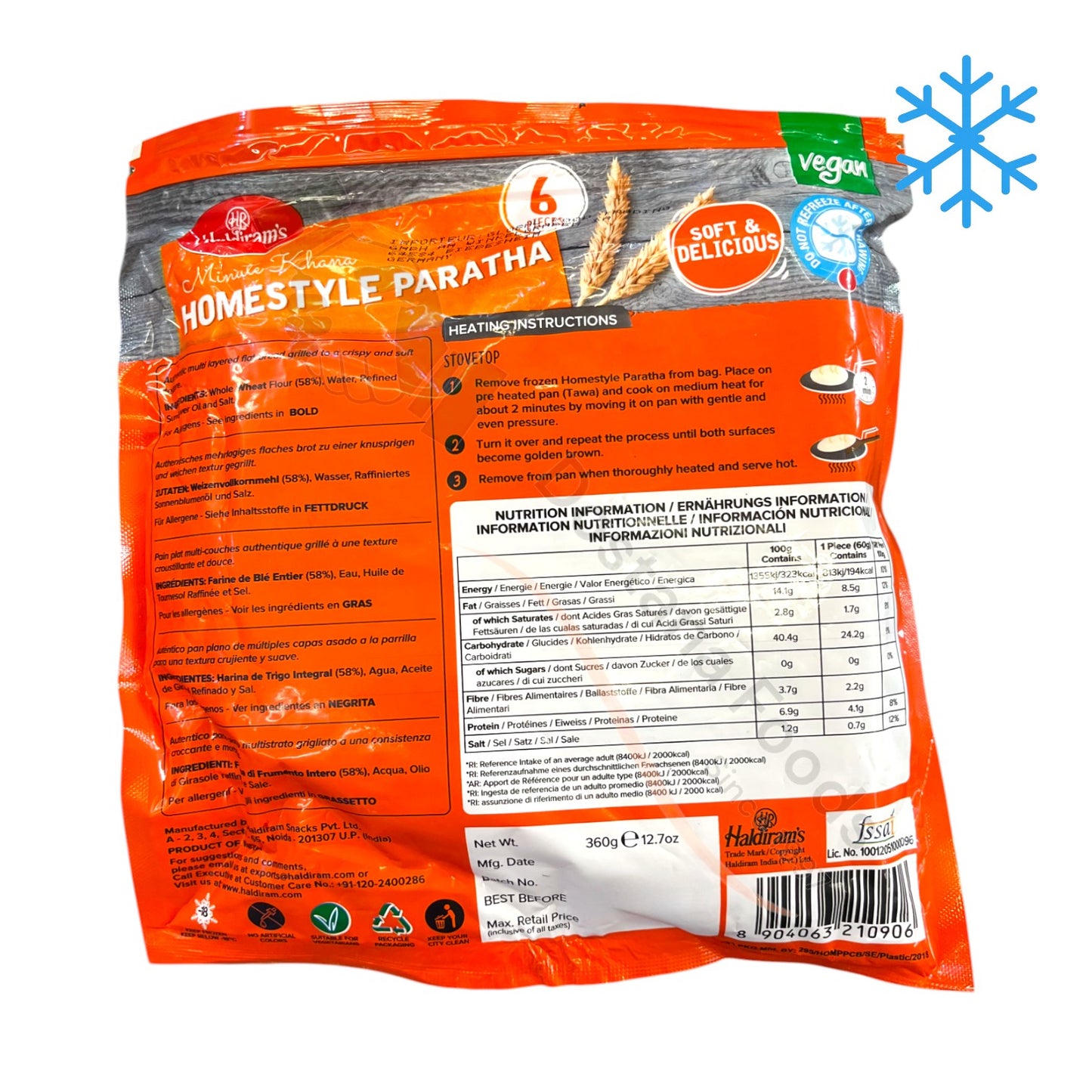 Frozen Homestyle Paratha