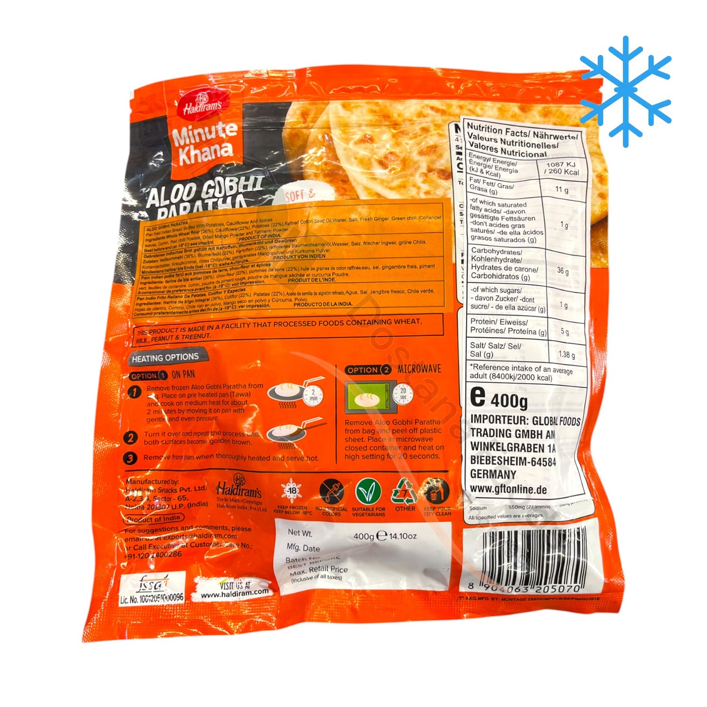 Frozen Aloo Gobhi Paratha