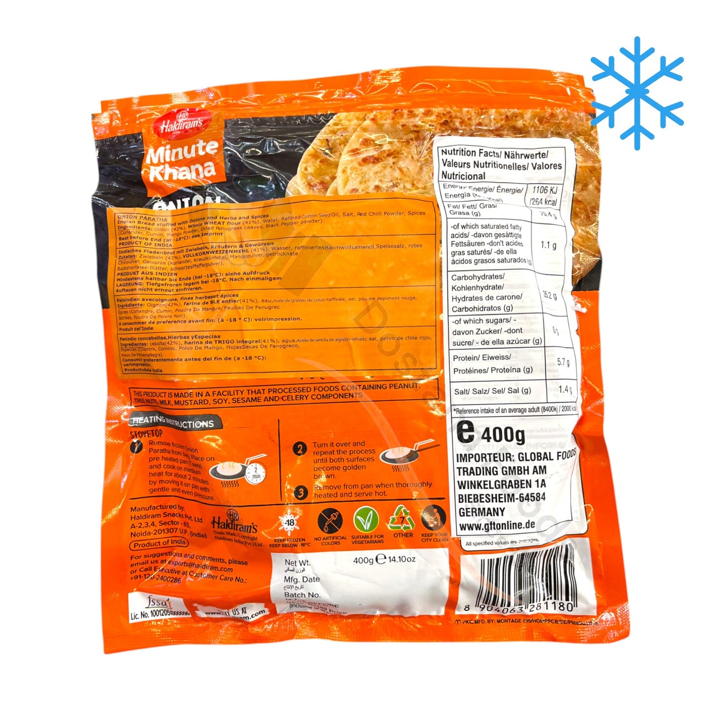 Frozen Onion Paratha