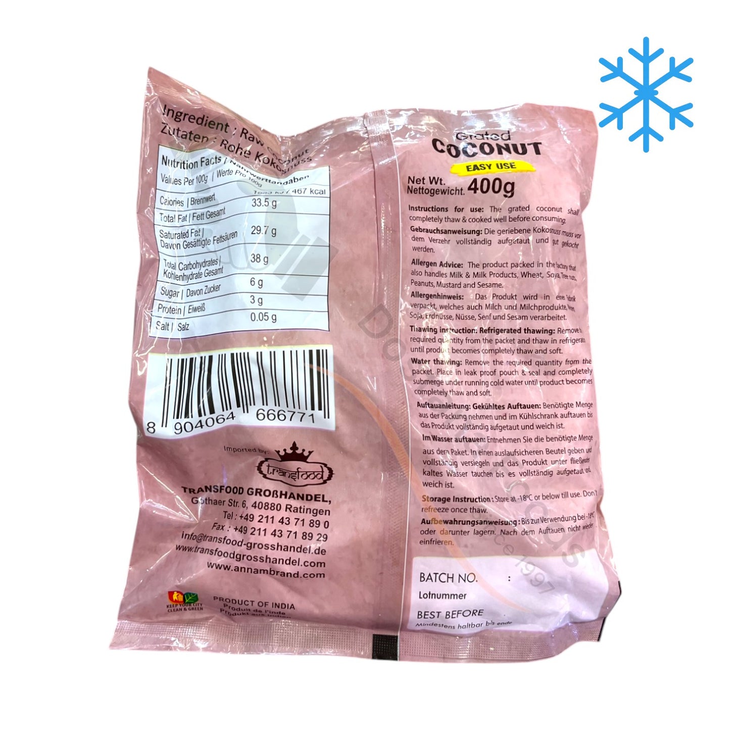 Frozen Grated Coconut