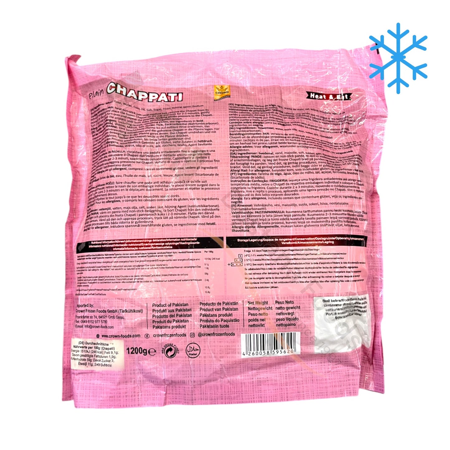 Frozen Plain Chappati