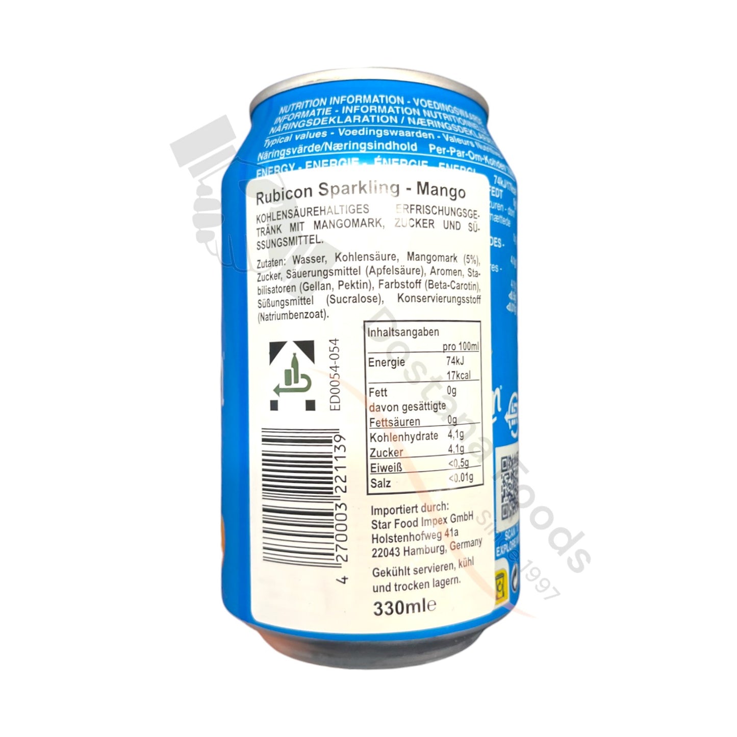 Rubicon Sparkling Can Mango