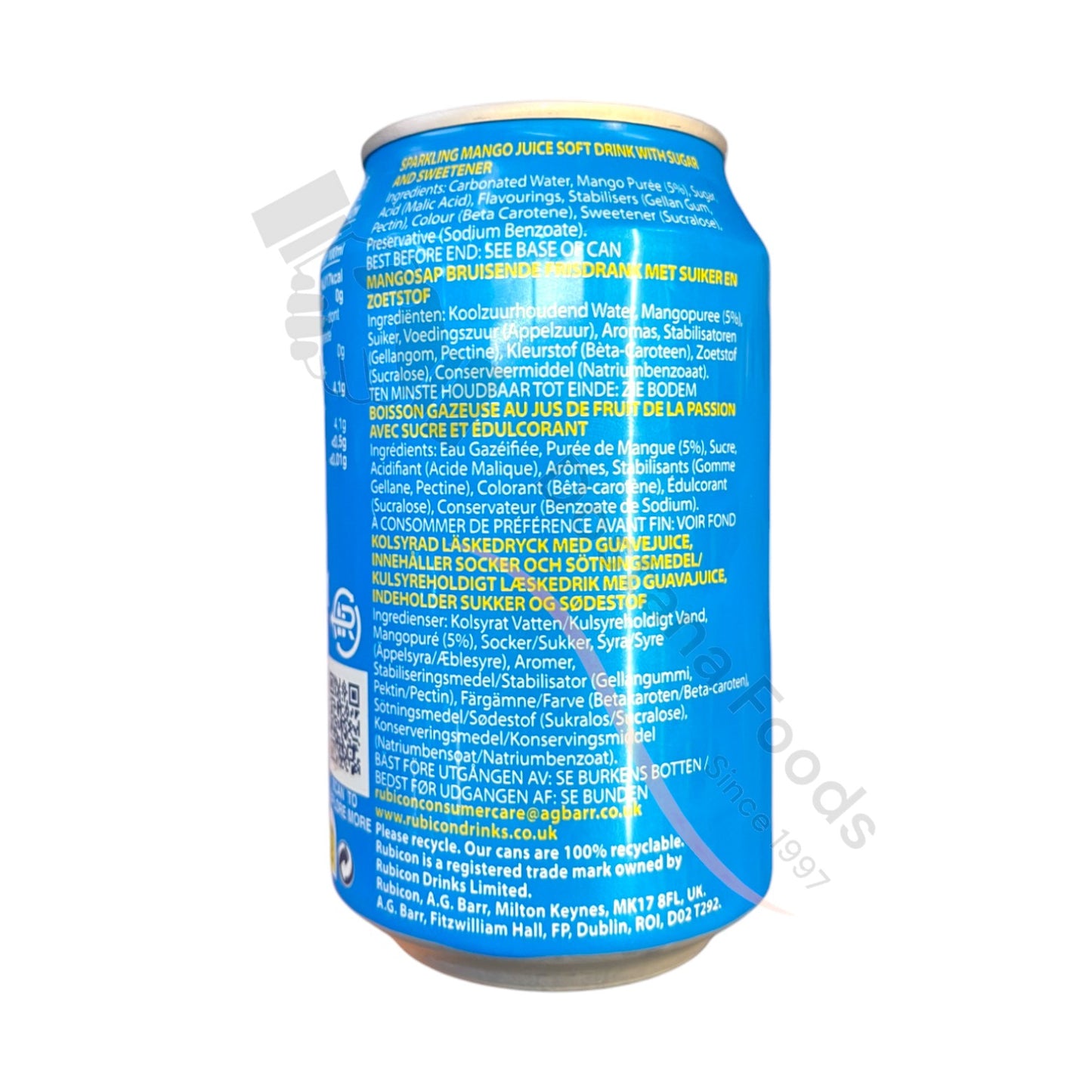 Rubicon Sparkling Can Mango