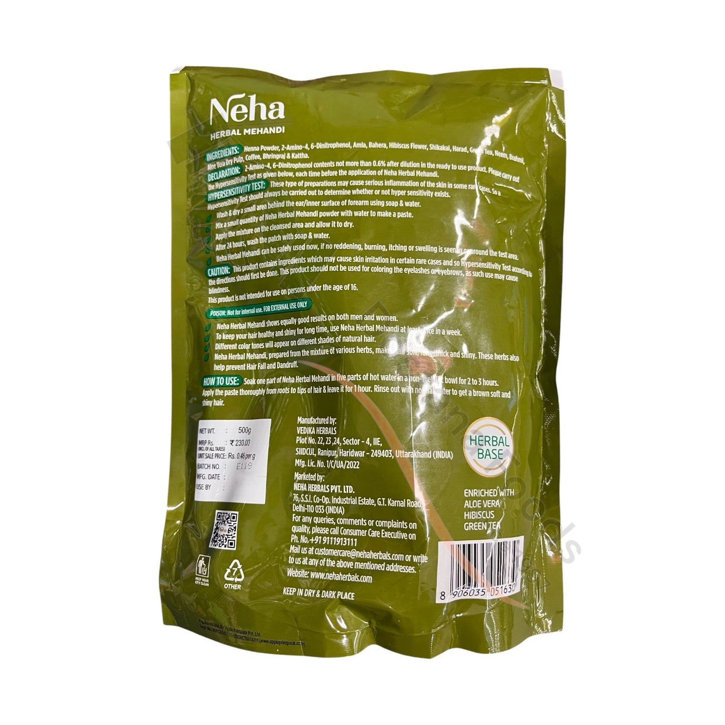 Herbal Mehandi Mehndi Aloe Vera