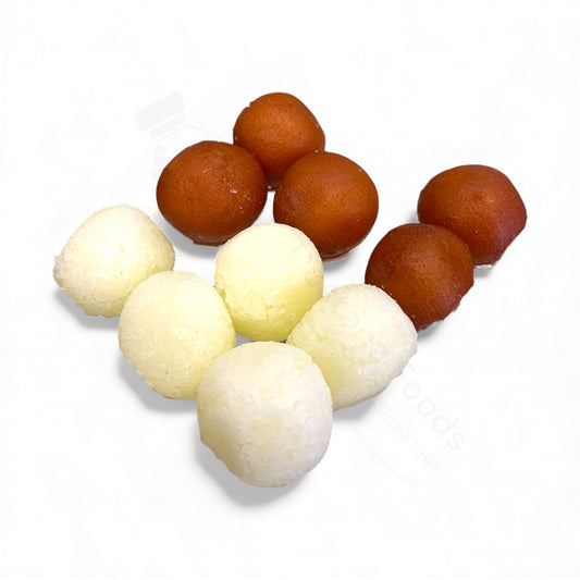 Mixed Rasgulla & Gulab Jamun – Syrup Sweet Combo