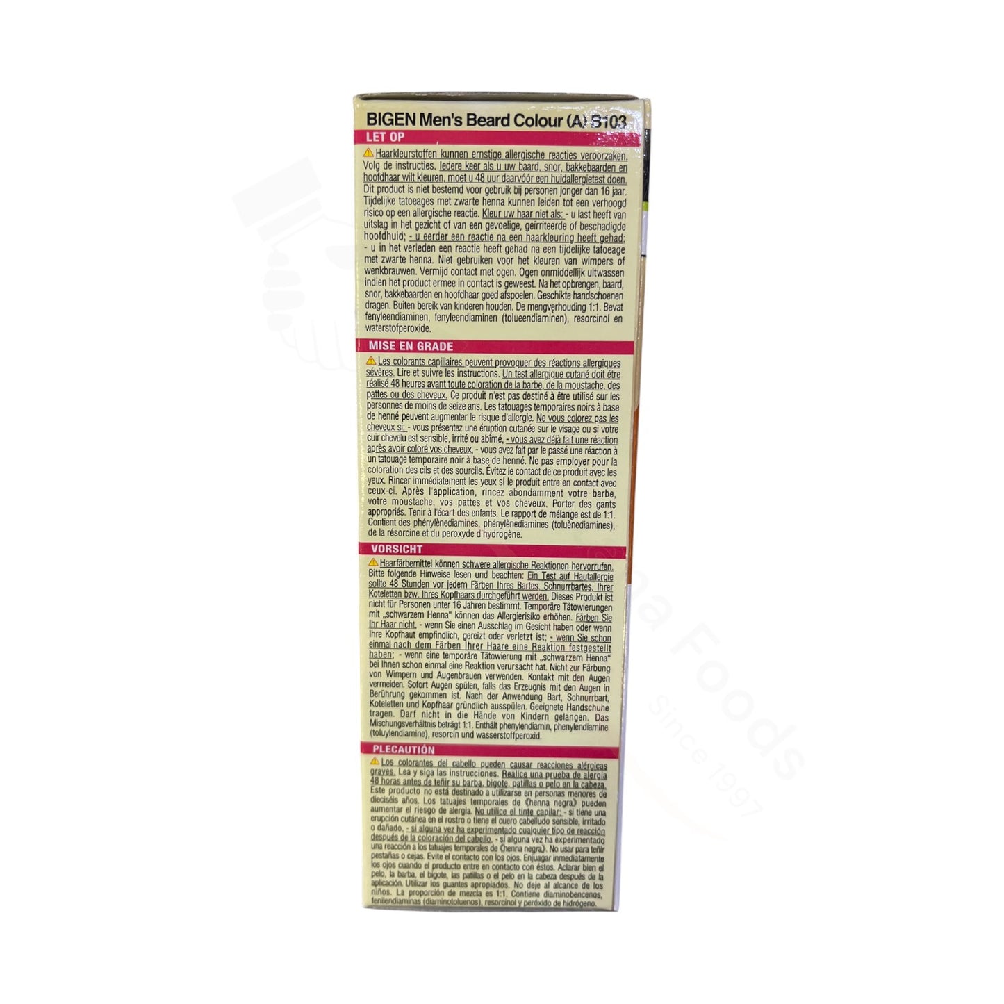 Mens Beard Colour Dark Brown N. B103