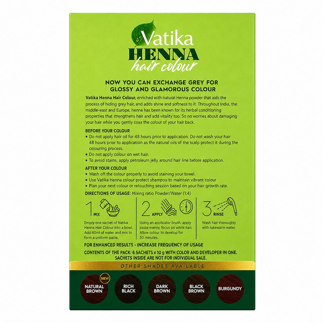 Henna Hair Colour Jet Black