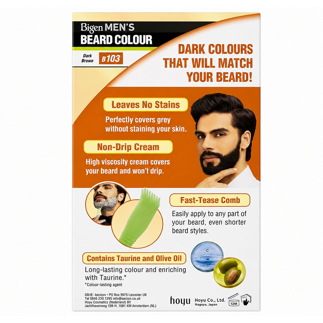 Mens Beard Colour Dark Brown N. B103