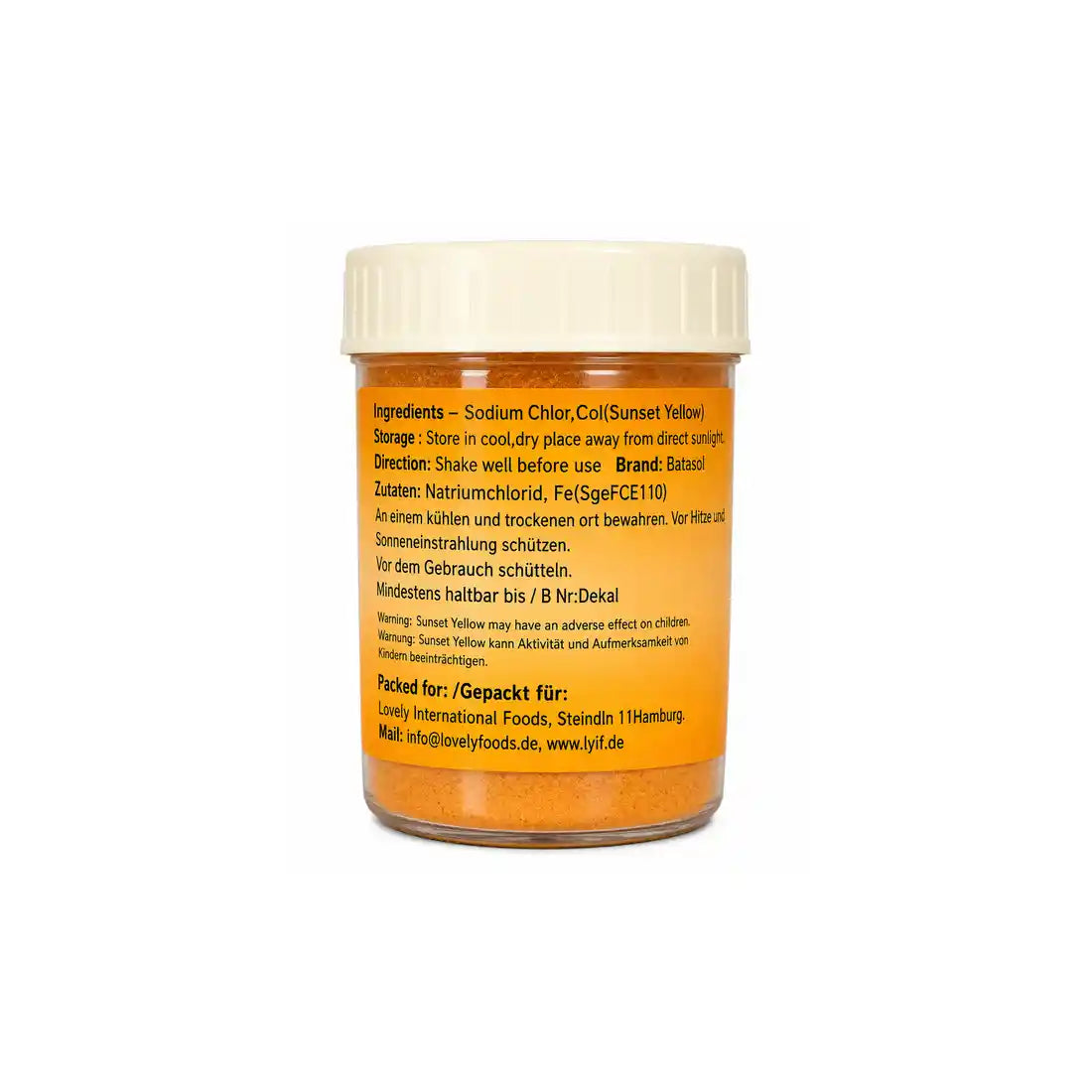 Lebensmittelfarbe Pulver Orange