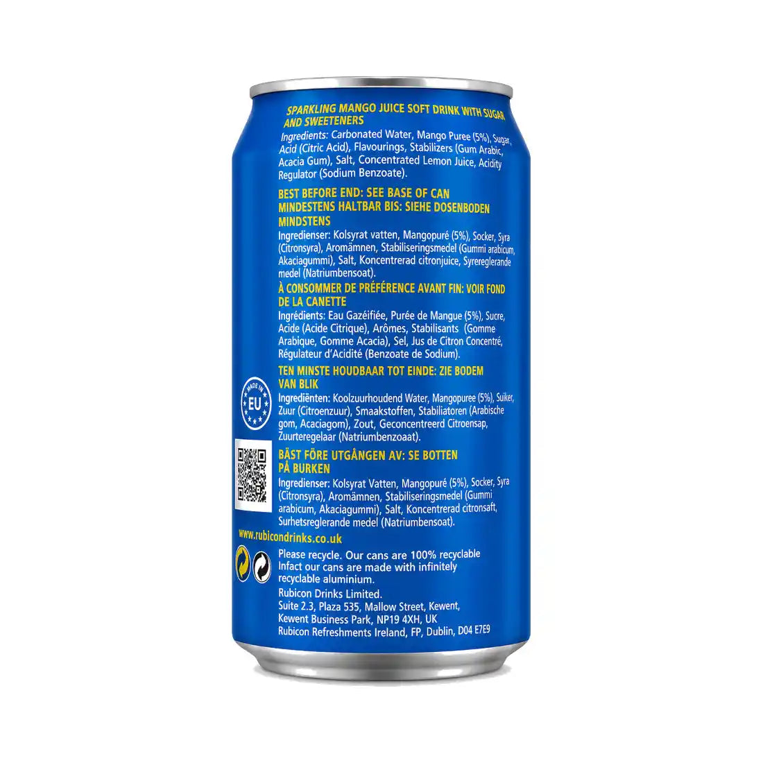 Rubicon Sparkling Can Mango