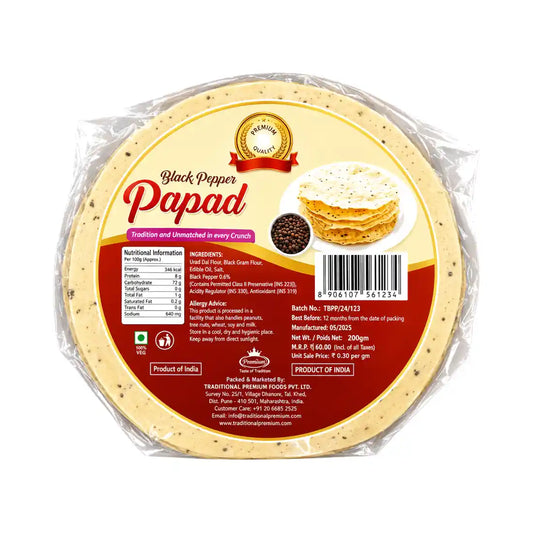 Annam Black Pepper Papad